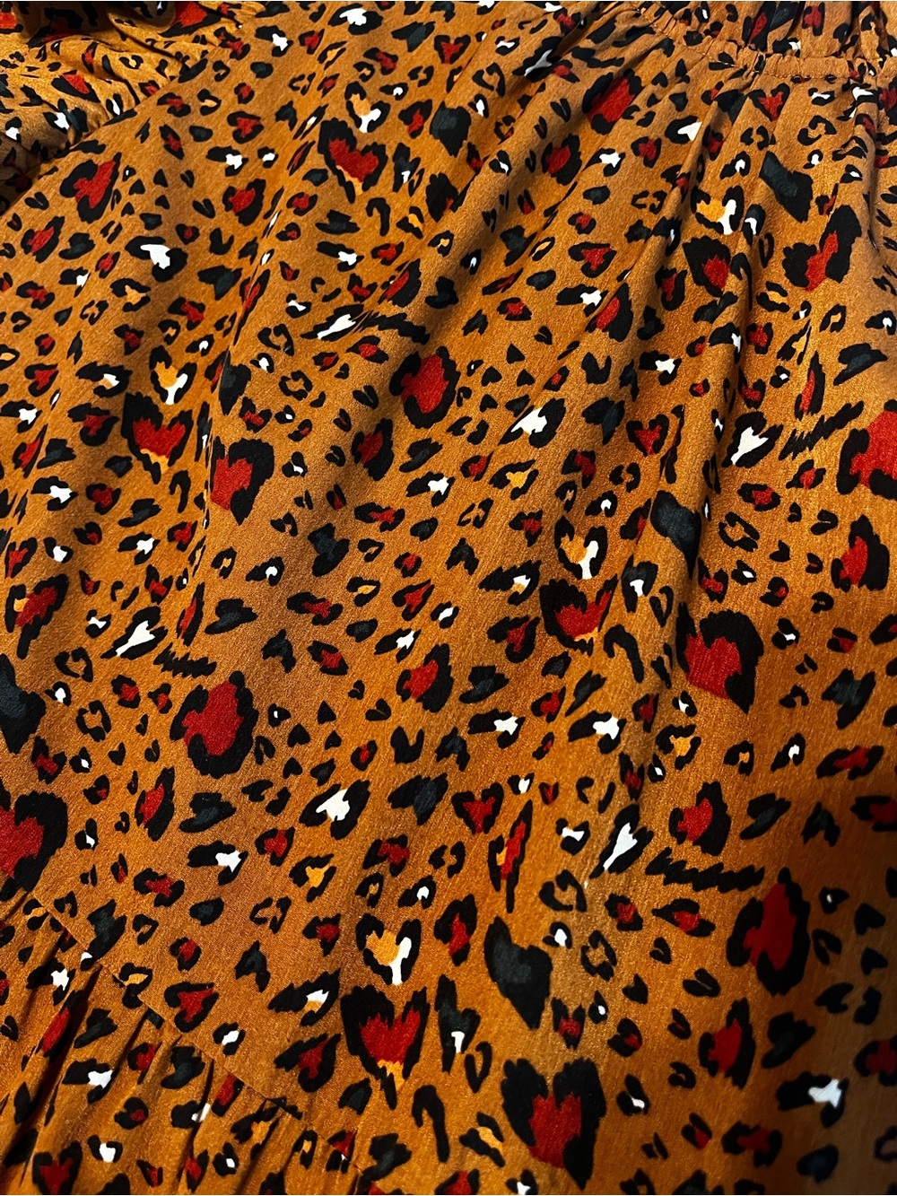 THML Brown Leopard Print Ruffle Sleeve Dress - Picture 2 of 3